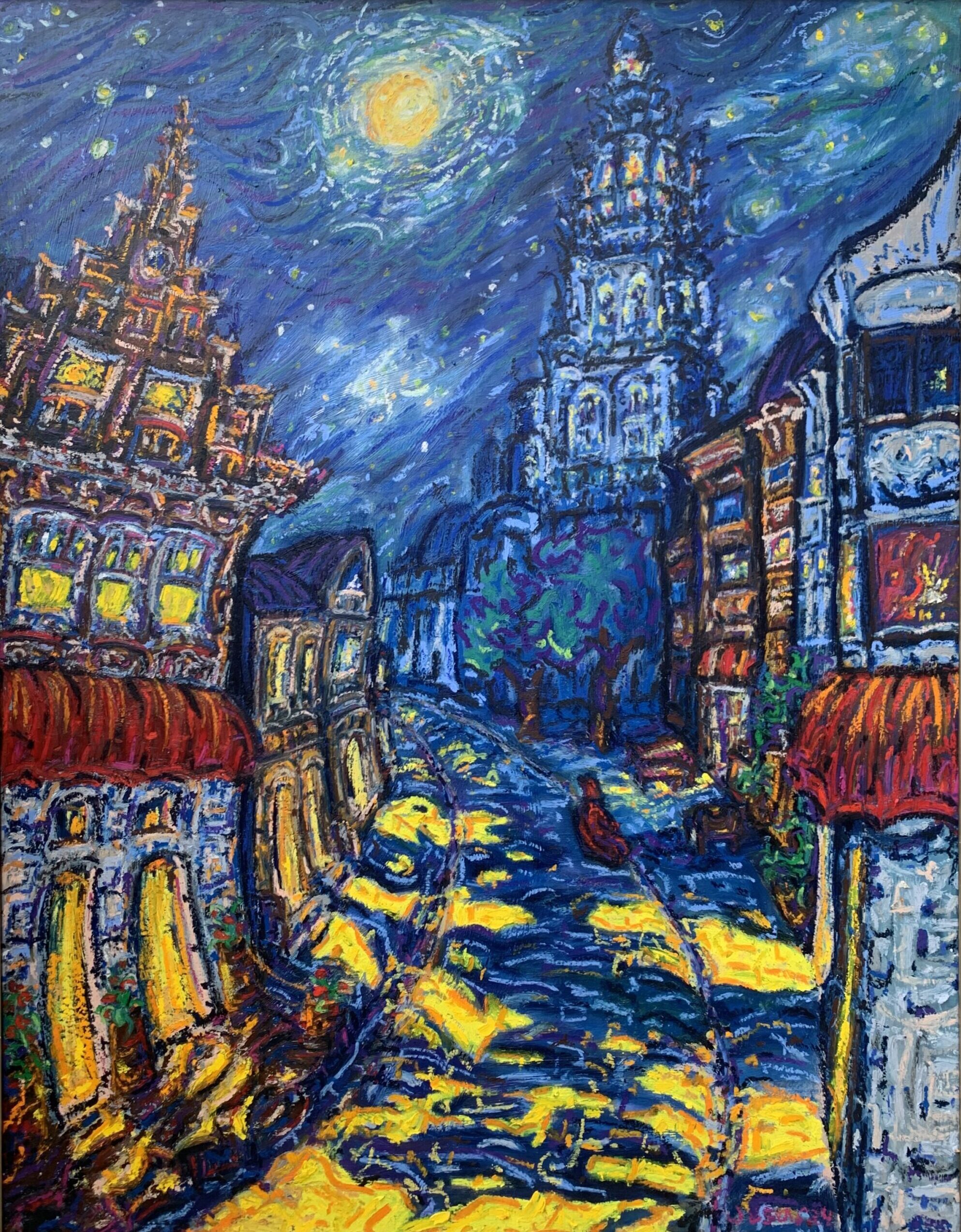 Oil Stick Painting