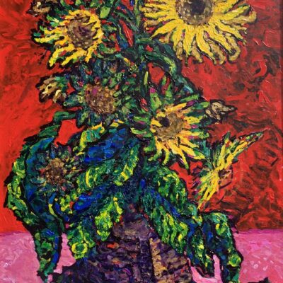 Sunflower and Snake, 90 x 60 cm