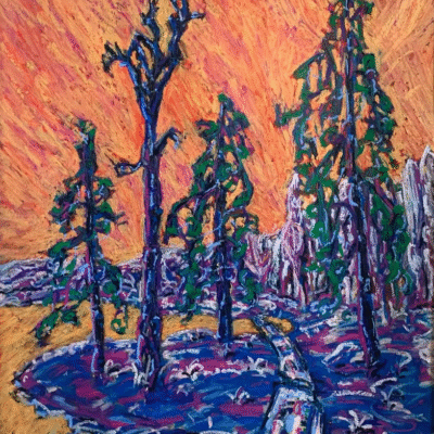 Sunrise in Patvinsuo, 100 x 70 cm