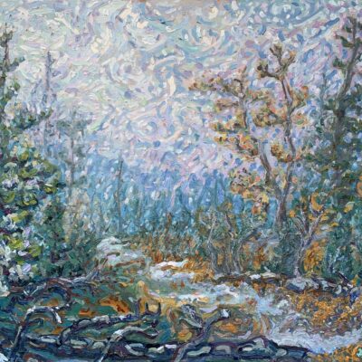 First snow in Koli, 57 x 70 cm