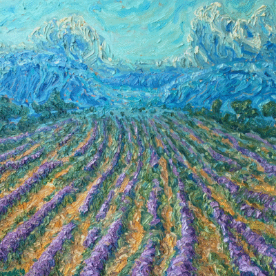 Valensole lavender fields, 55 x 69 cm